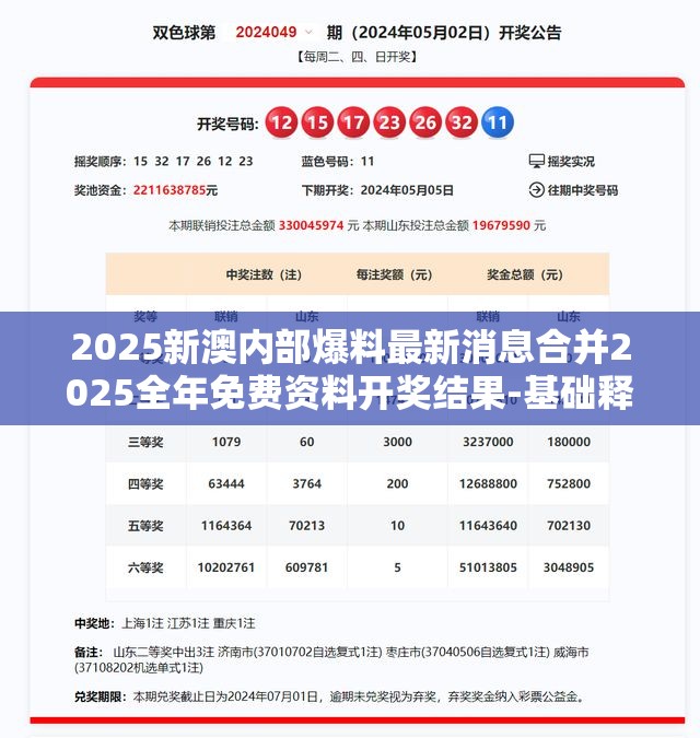 2025新澳内部爆料最新消息合并2025全年免费资料开奖结果-基础释义、专家解析解释与落实?杜绝虚假诱导词