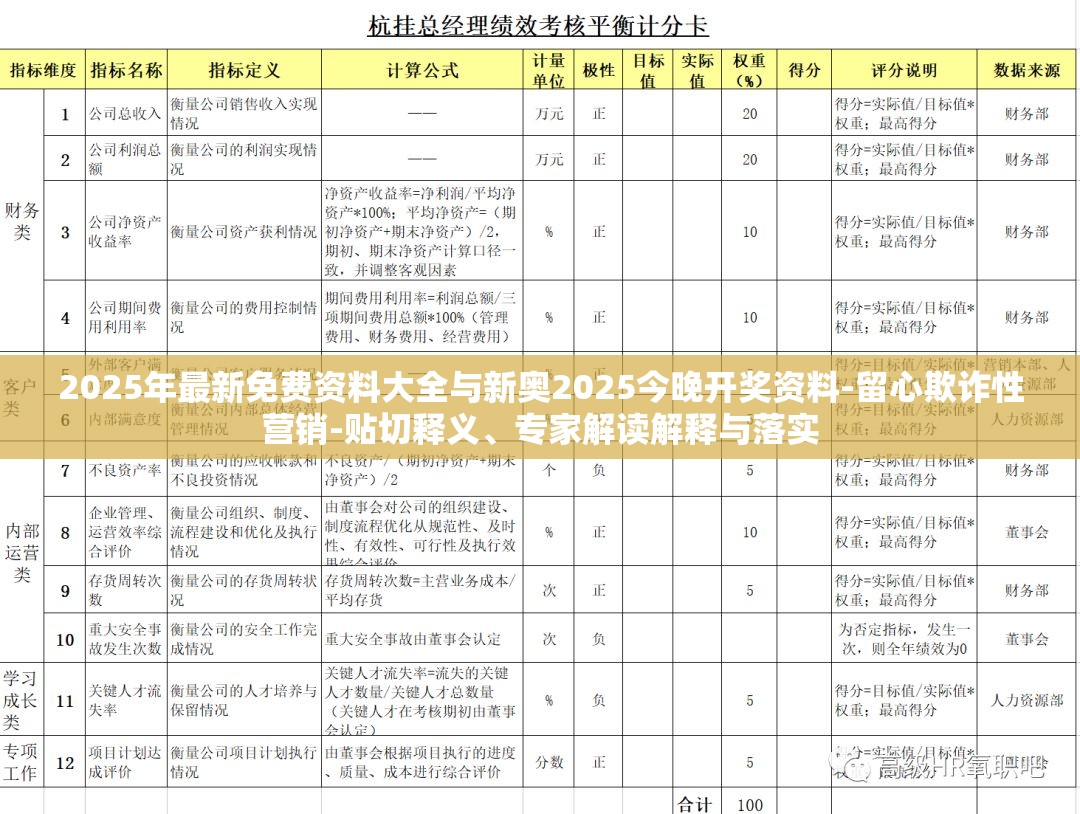2025年最新免费资料大全与新奥2025今晚开奖资料-留心欺诈性营销-贴切释义、专家解读解释与落实
