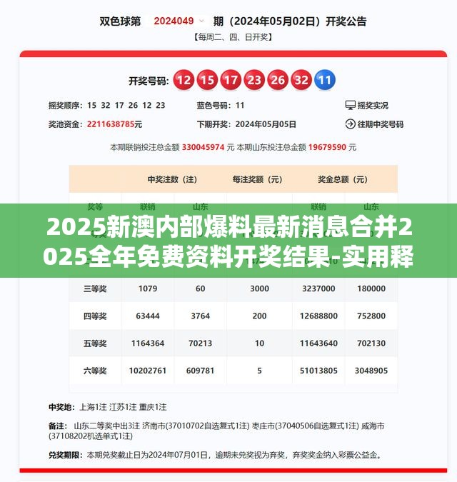 2025新澳内部爆料最新消息合并2025全年免费资料开奖结果-实用释义、专家解读解释与落实-拒绝欺骗性承诺